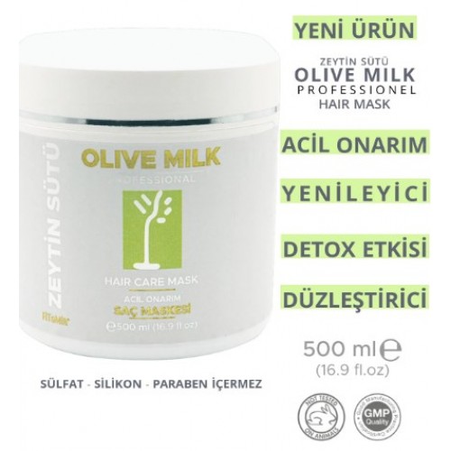 Fitamin Olive Milk Zeytin Sütü Acil Onarım ve Saç Bakım Maskesi 500 ml